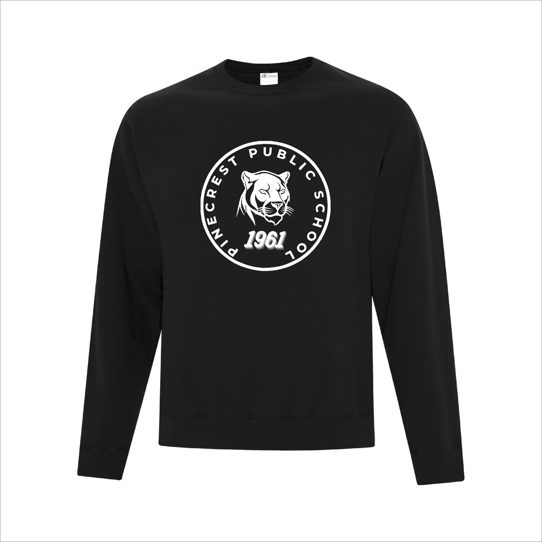 Youth Black Crewneck Sweater - Pinecrest Public School