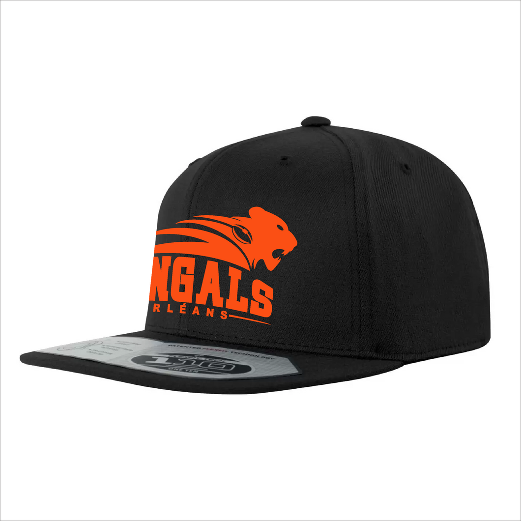 Black Snapback Baseball Hat - Orleans Bengals Football