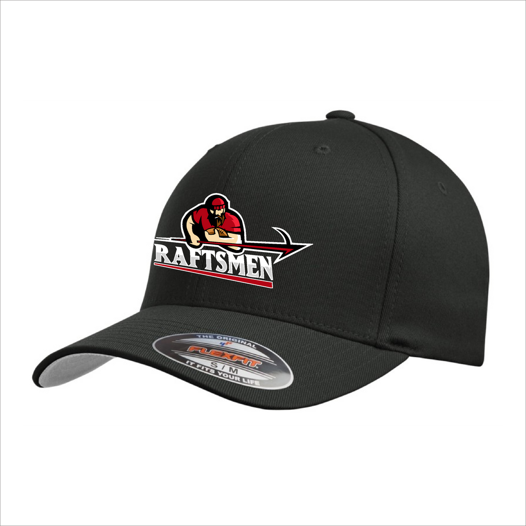 Black Fitted Baseball Hat - Raftsmen Football