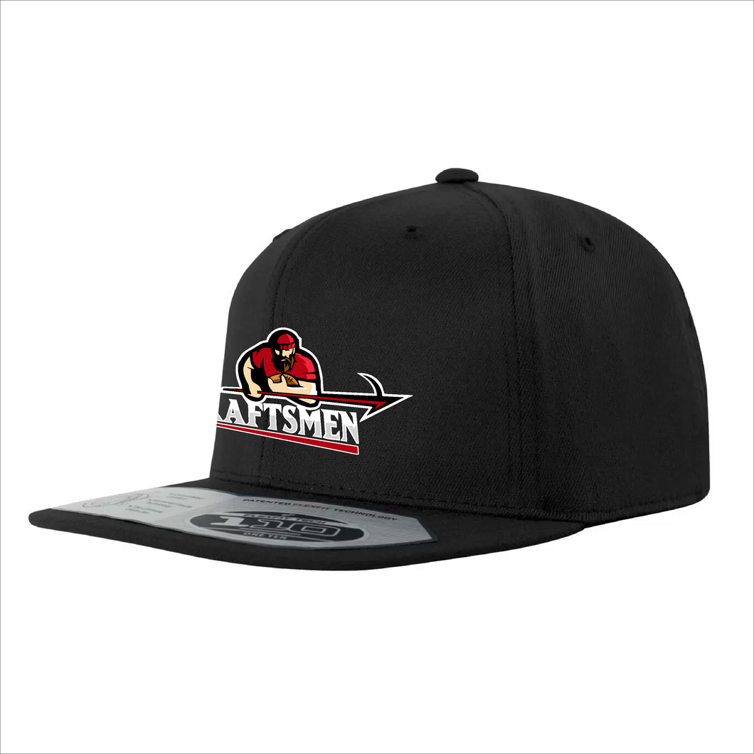 Black Snapback Baseball Hat - Raftsmen Football